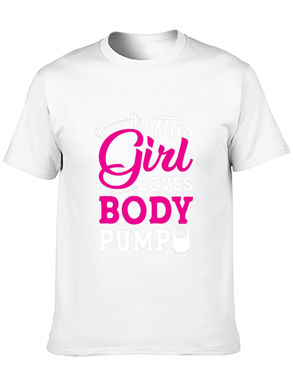 Girl Loves Body Pump Black T-Shirt Fitness Workout