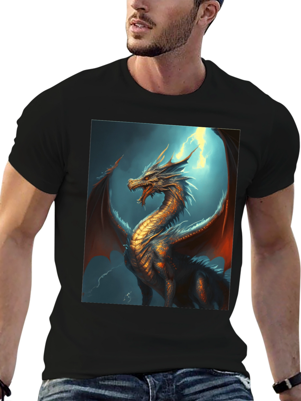 Dragon Graphic Tee - Fantasy Style