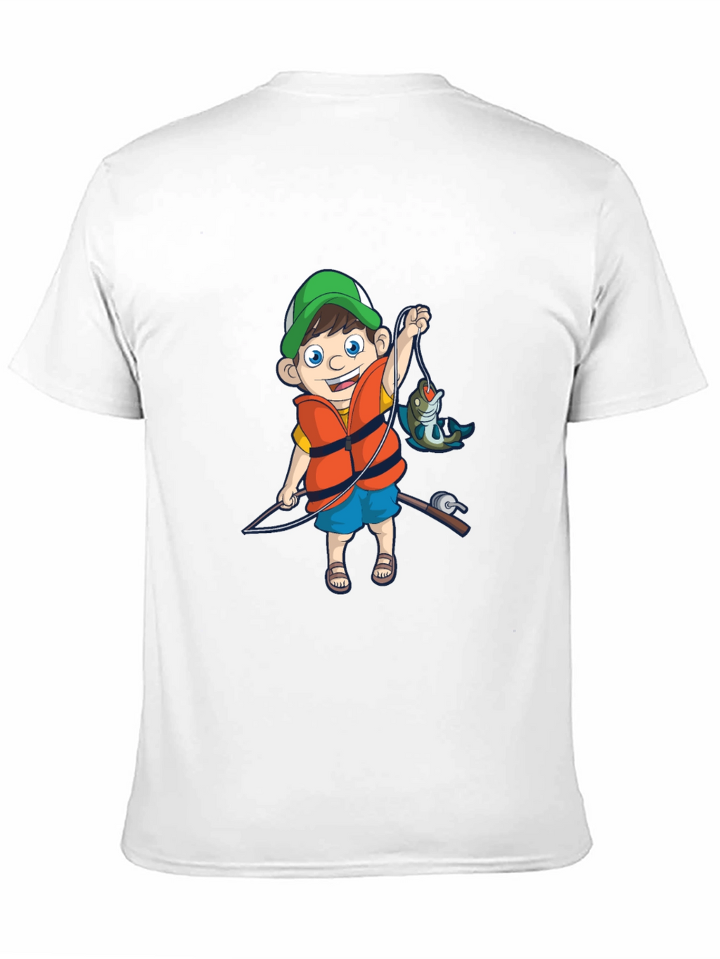 Cartoon Fisherman Graphic Tee