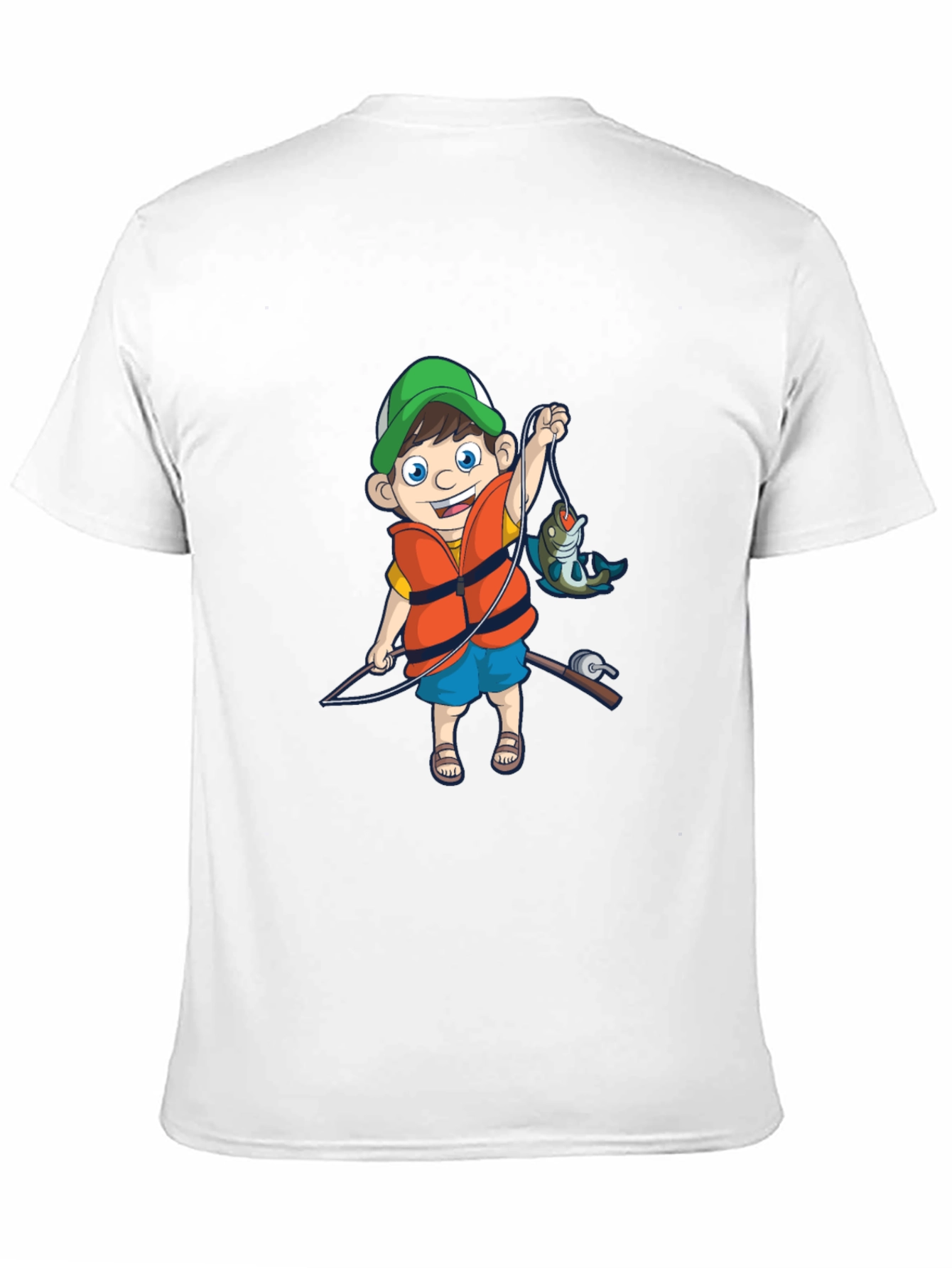 Cartoon Fisherman Graphic Tee