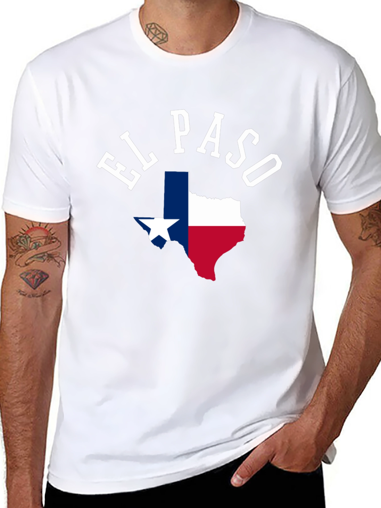 El Paso Texas State Flag Graphic T-Shirt