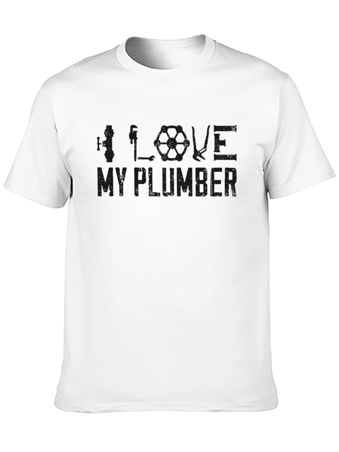 I Love My Plumber Black T-Shirt