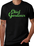 Chief Gardener Graphic T-Shirt - Black Cotton Tee