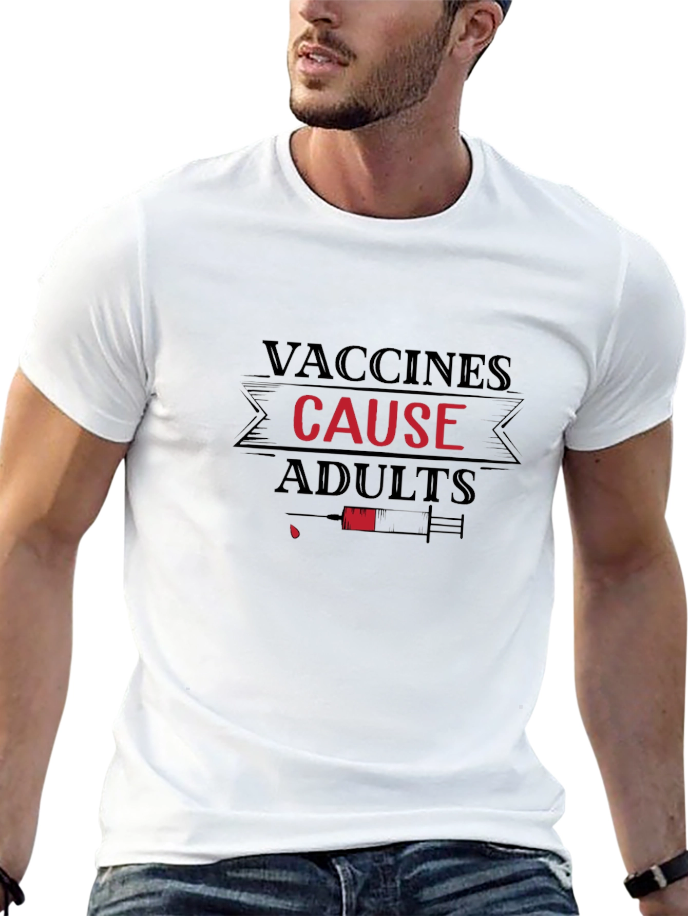 Vaccines Cause Adults T-Shirt Funny Vaccine Humor Tee