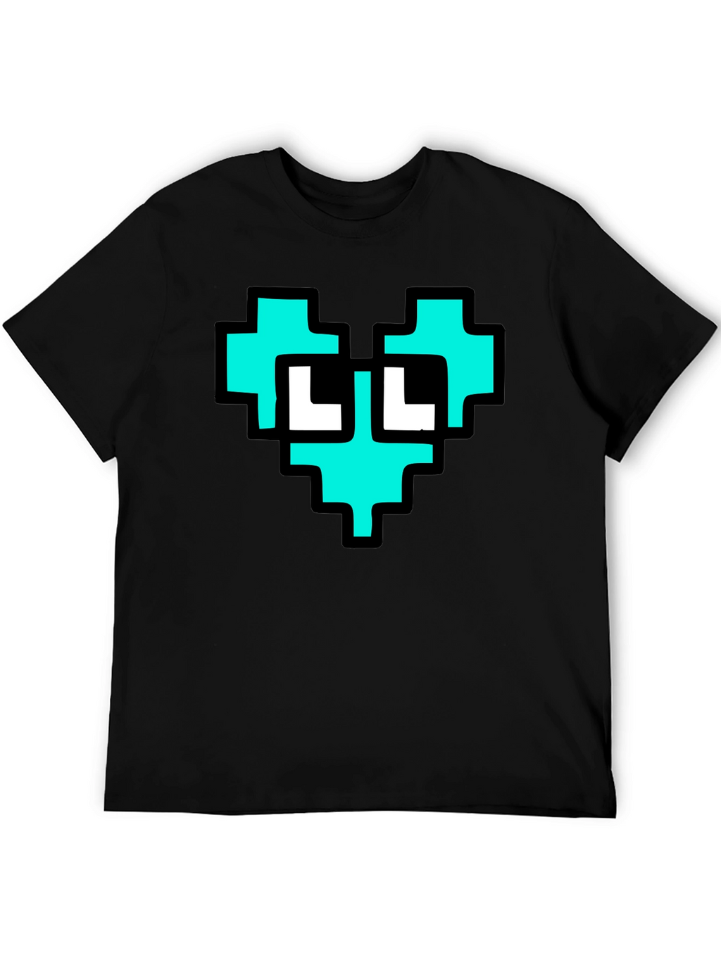 Pixel Heart Graphic T-Shirt - Cool Geeky Design
