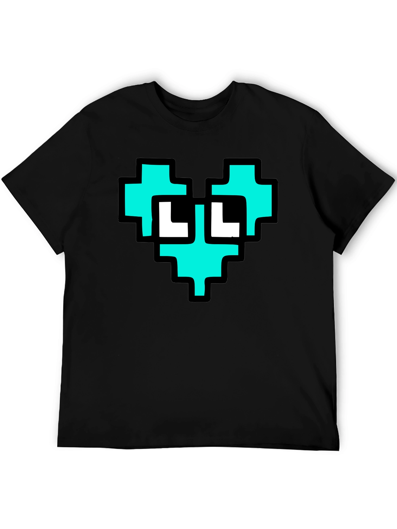 Pixel Heart Graphic T-Shirt - Cool Geeky Design