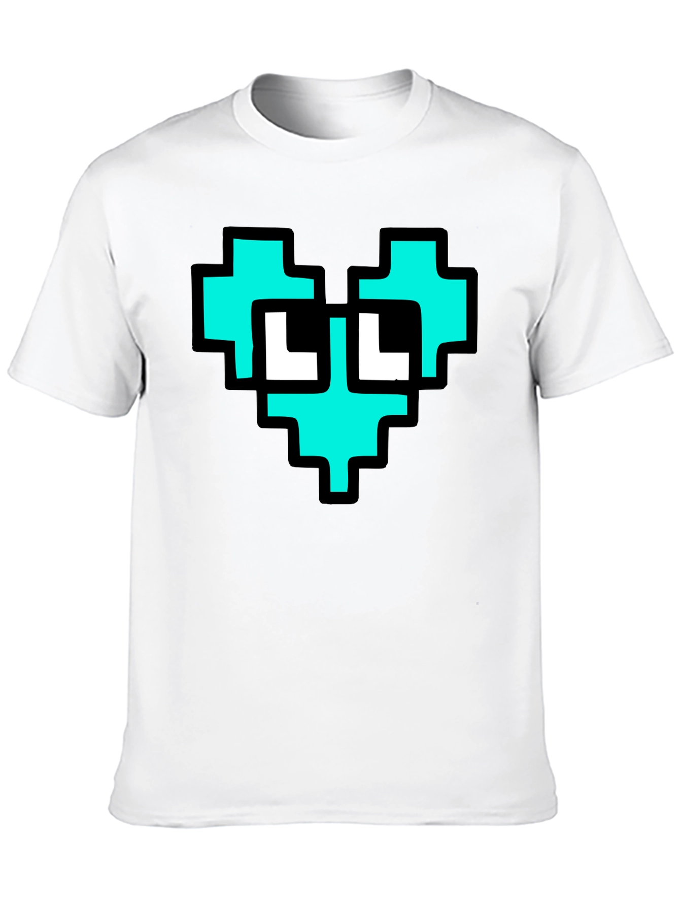 Pixel Heart Graphic T-Shirt - Cool Geeky Design