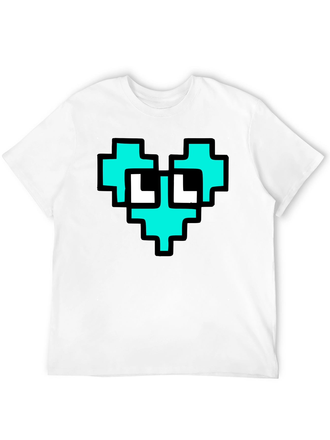 Pixel Heart Graphic T-Shirt - Cool Geeky Design