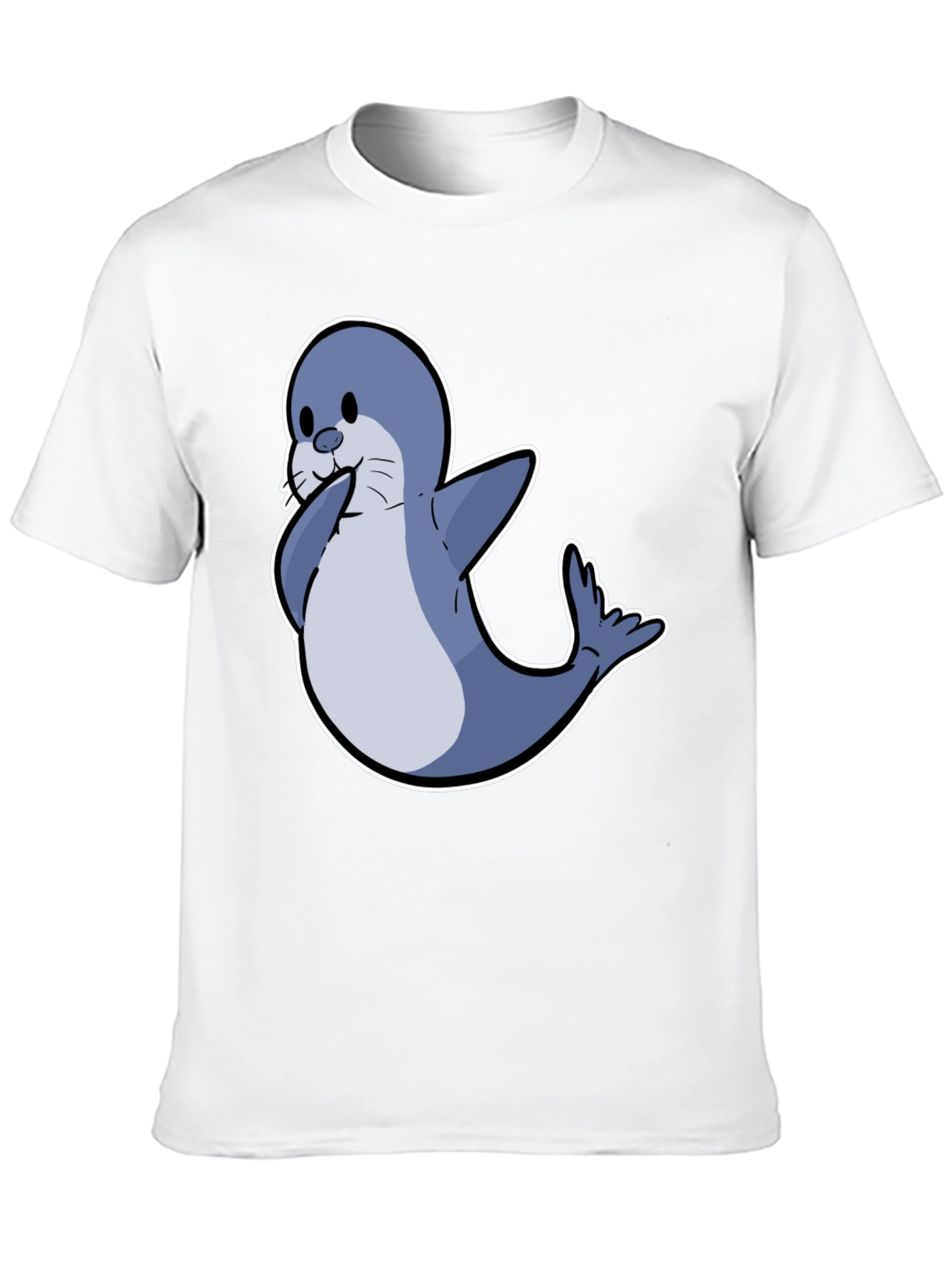Seal Cartoon Graphic Tee - Cute Animal Shirt