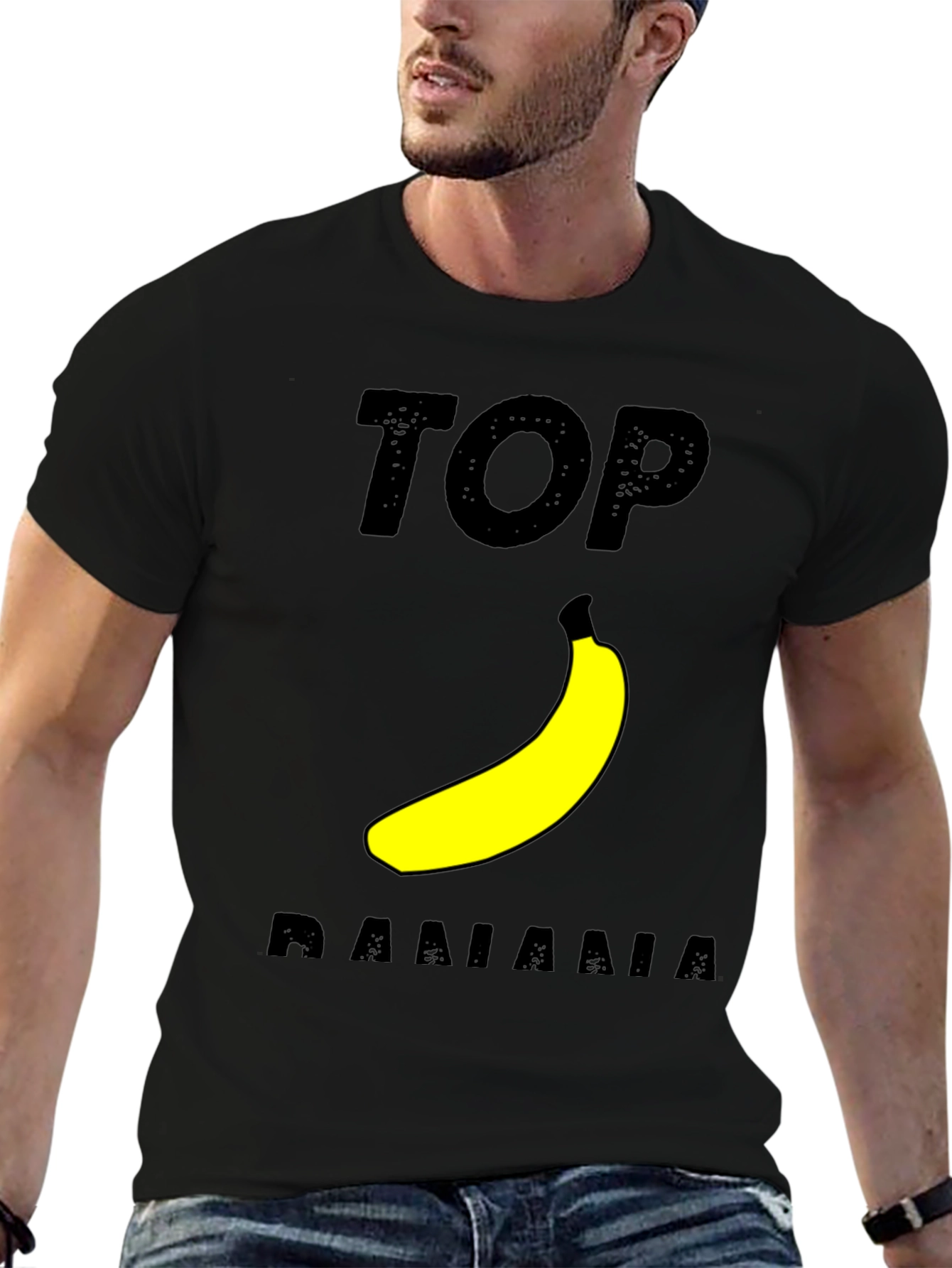 Top Banana Graphic T-Shirt - Black Cotton Tee
