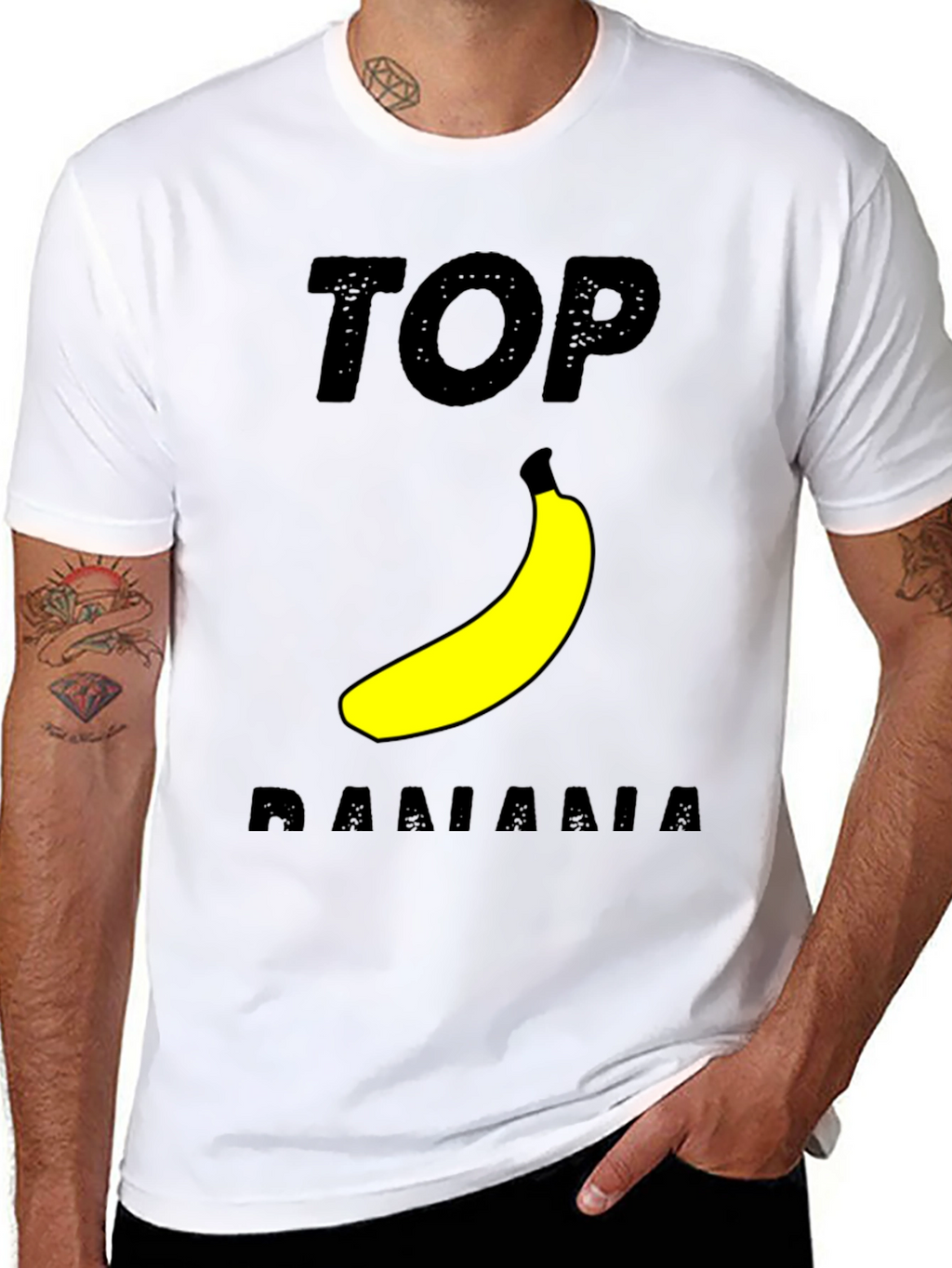 Top Banana Graphic T-Shirt - Black Cotton Tee