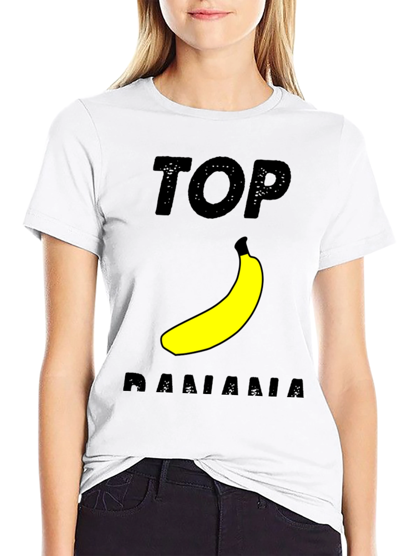 Top Banana Graphic T-Shirt - Black Cotton Tee