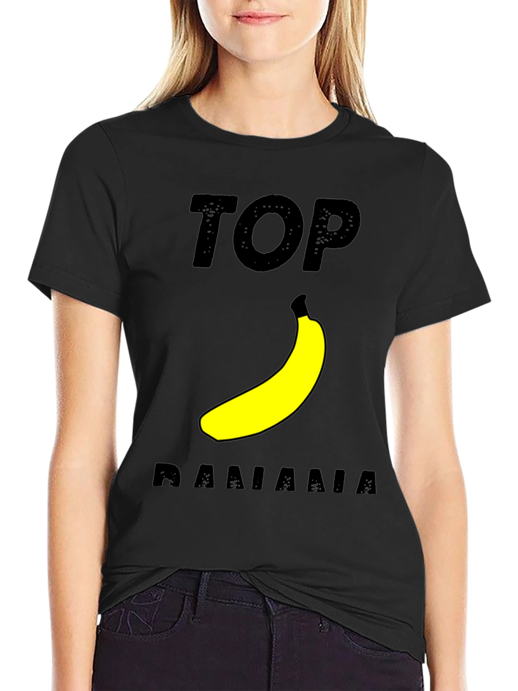Top Banana Graphic T-Shirt - Black Cotton Tee