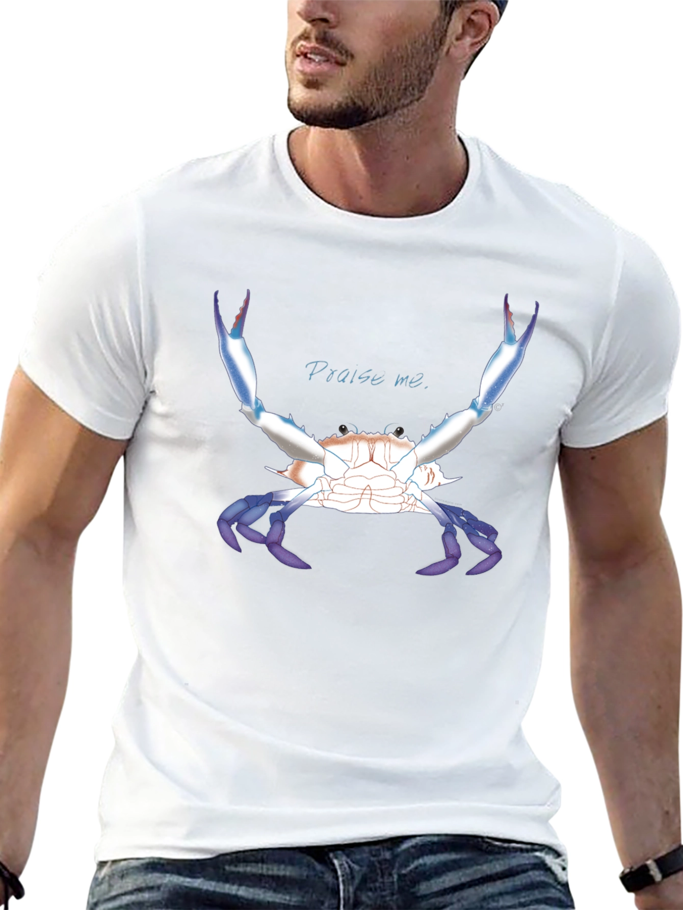 Praise Me Crab T-Shirt - Bold Graphic Tee