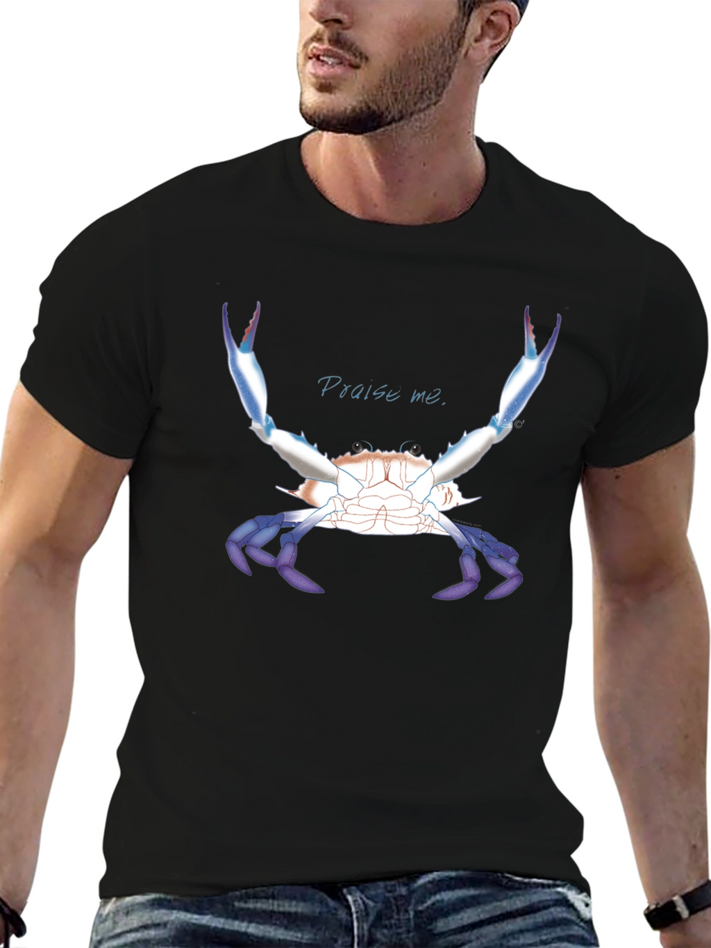 Praise Me Crab T-Shirt - Bold Graphic Tee