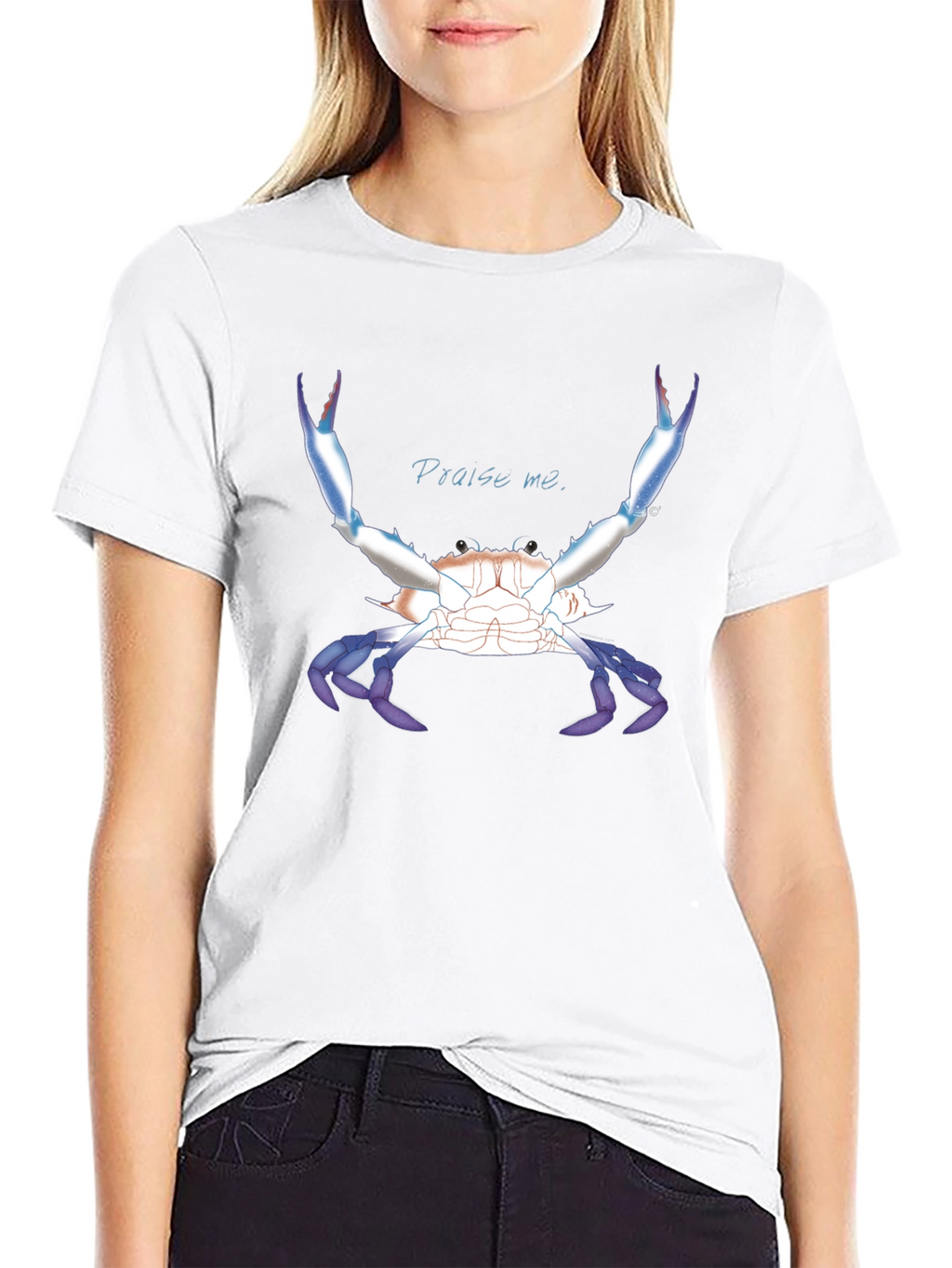 Praise Me Crab T-Shirt - Bold Graphic Tee