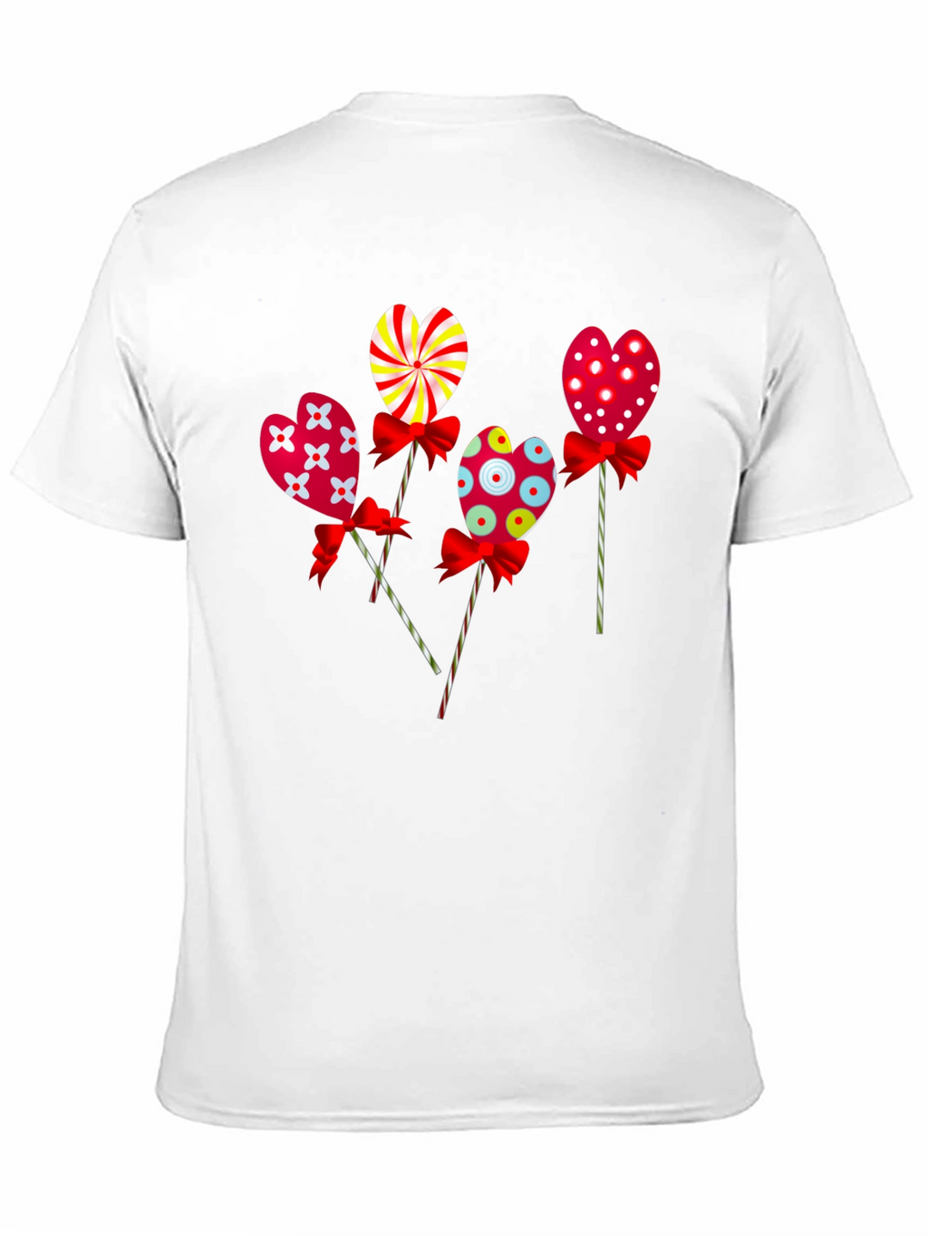 Heart Lollipop Graphic Tee - Cute Candy Design