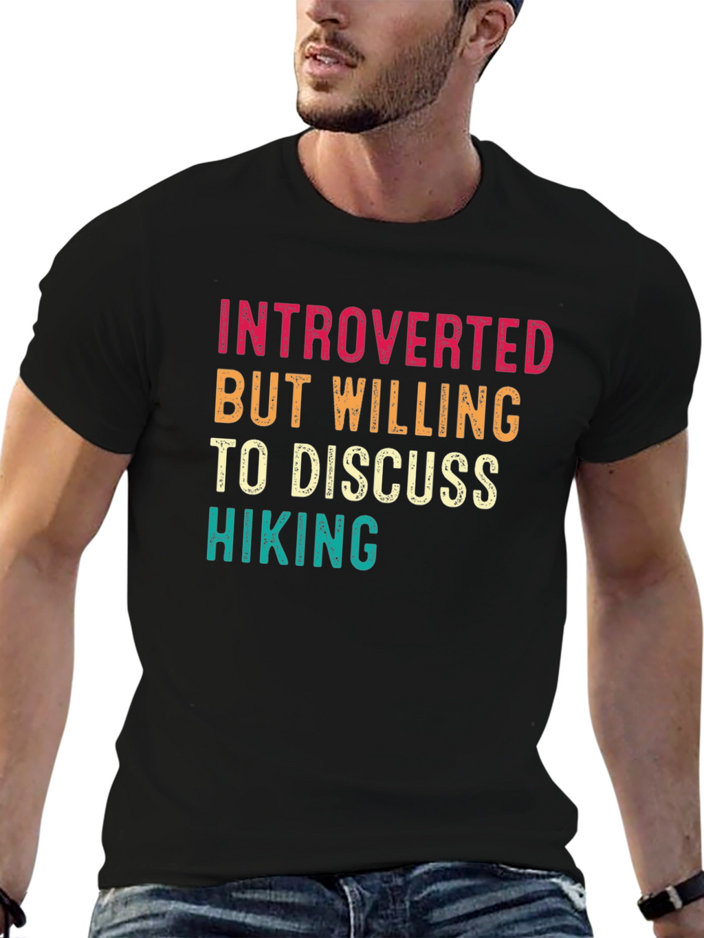 Introverted Hiking T-Shirt - Funny Hiker Tee