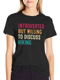 Introverted Hiking T-Shirt - Funny Hiker Tee