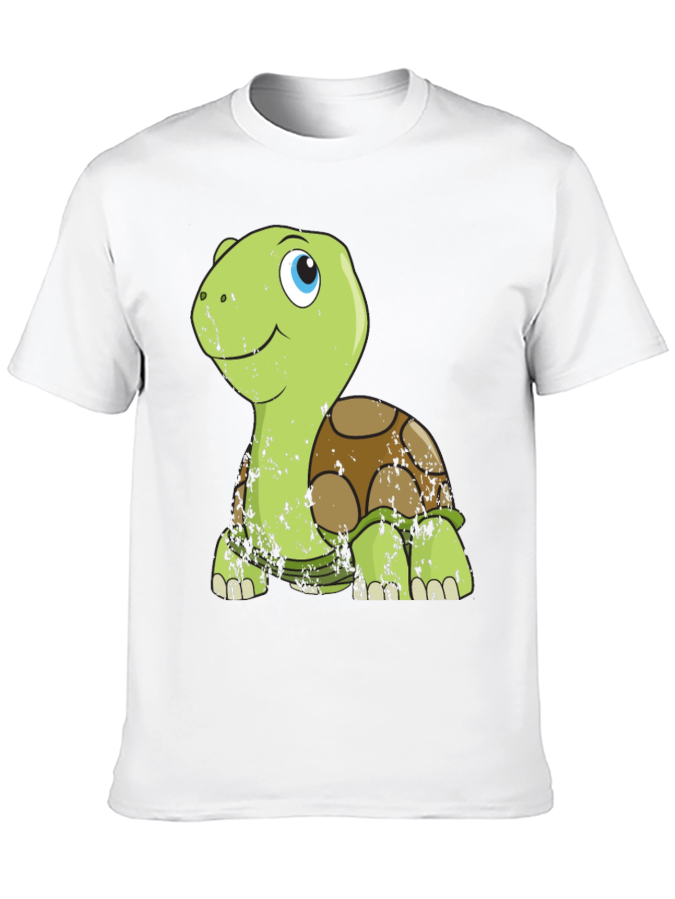 Cute Turtle Graphic Tee - Mens Black T-Shirt