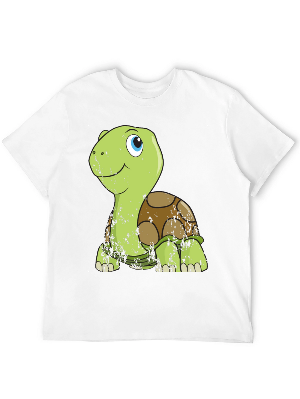Cute Turtle Graphic Tee - Mens Black T-Shirt