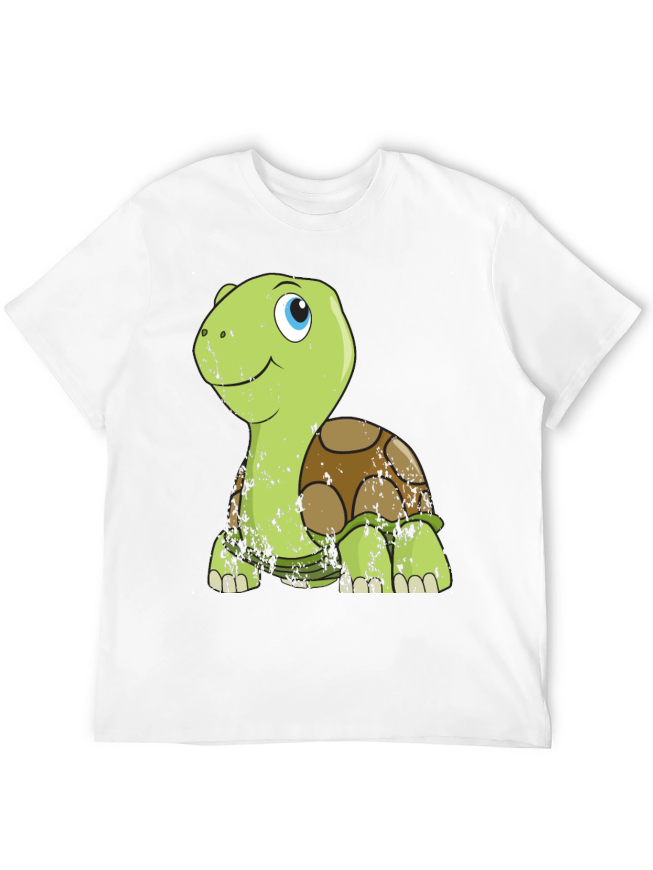Cute Turtle Graphic Tee - Mens Black T-Shirt
