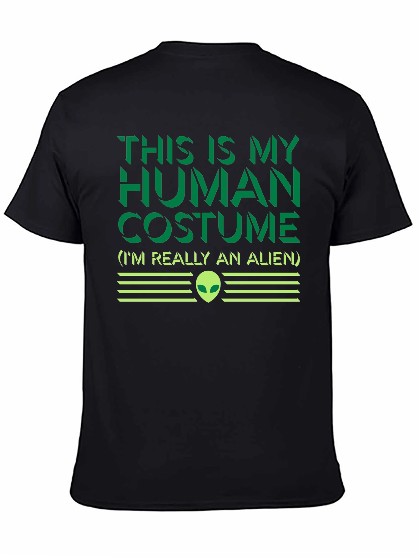 Human Costume Alien T-Shirt - Funny Sci-Fi Graphic Tee