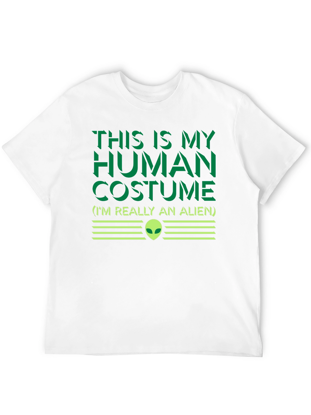 Human Costume Alien T-Shirt - Funny Sci-Fi Graphic Tee