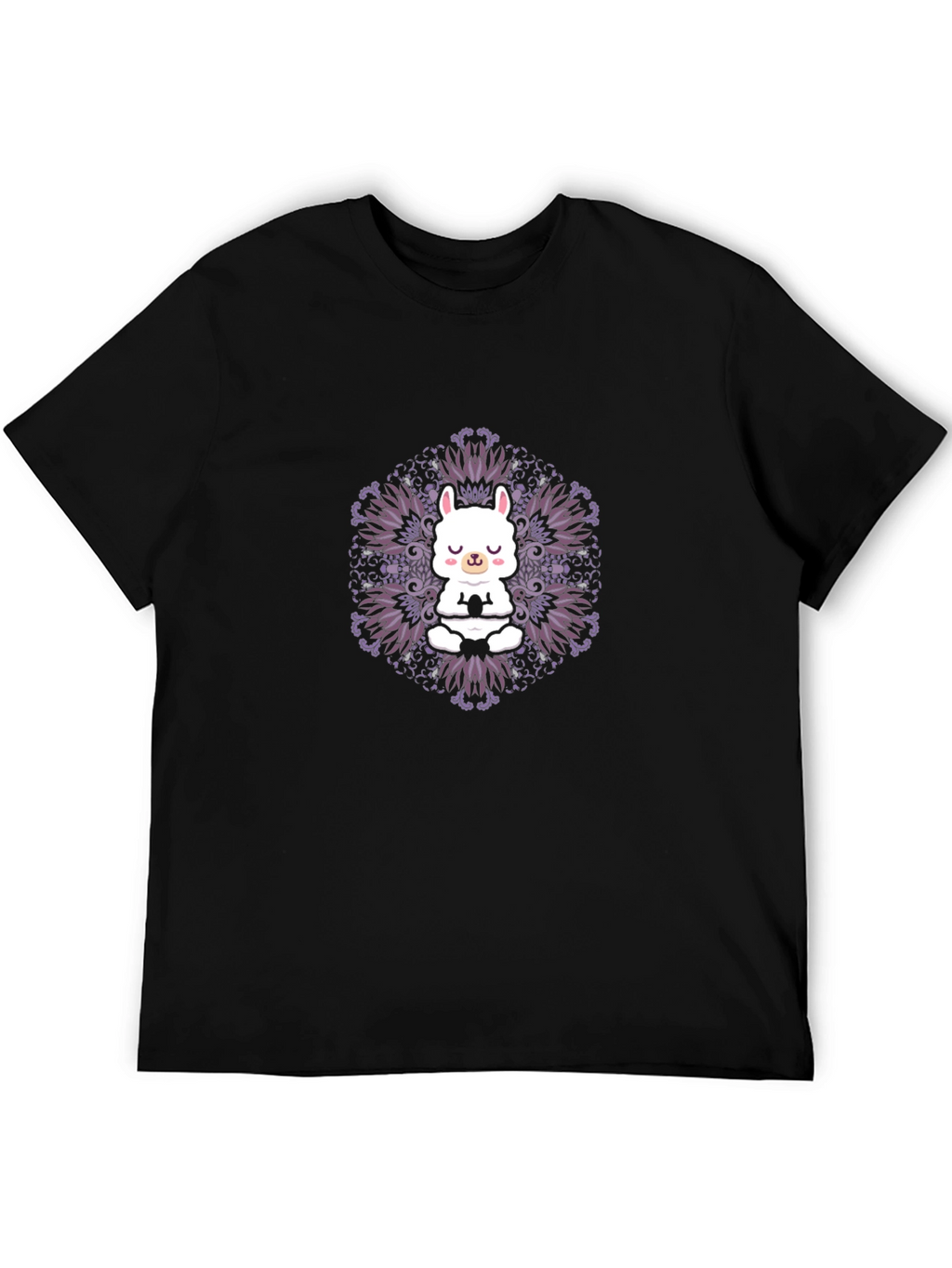 Llama Mandala Graphic Tee - Meditating Animal Shirt
