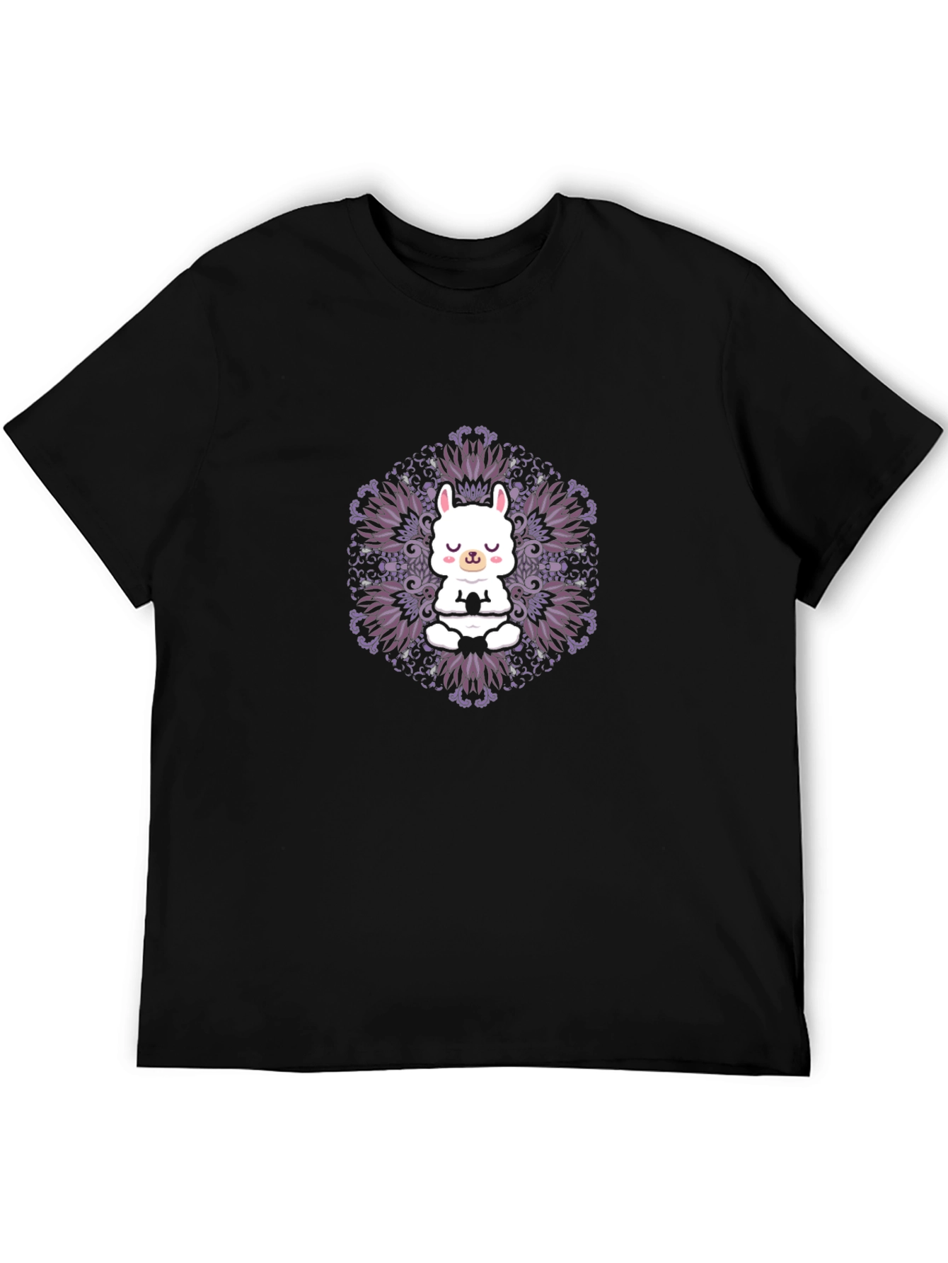 Llama Mandala Graphic Tee - Meditating Animal Shirt