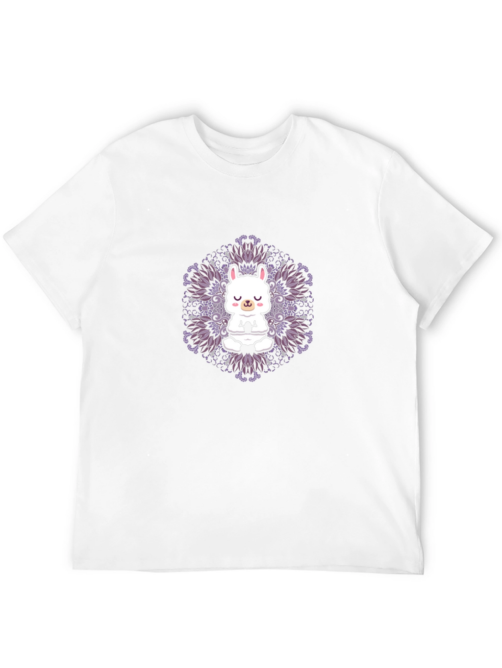 Llama Mandala Graphic Tee - Meditating Animal Shirt