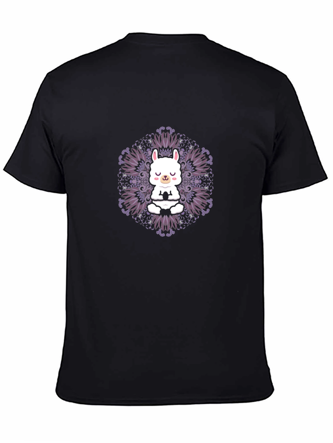 Llama Mandala Graphic Tee - Meditating Animal Shirt