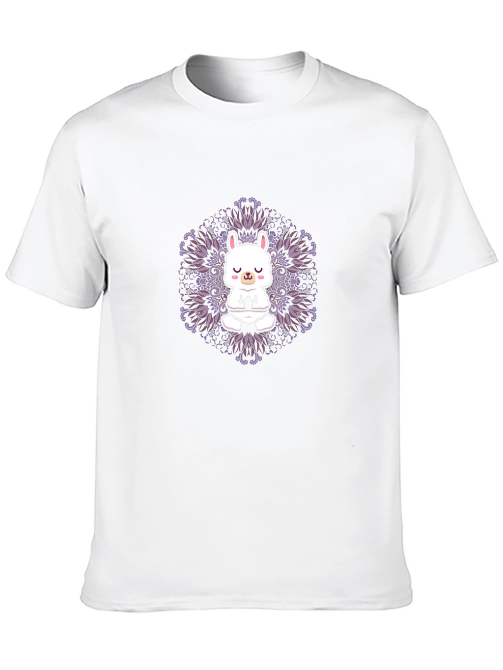Llama Mandala Graphic Tee - Meditating Animal Shirt