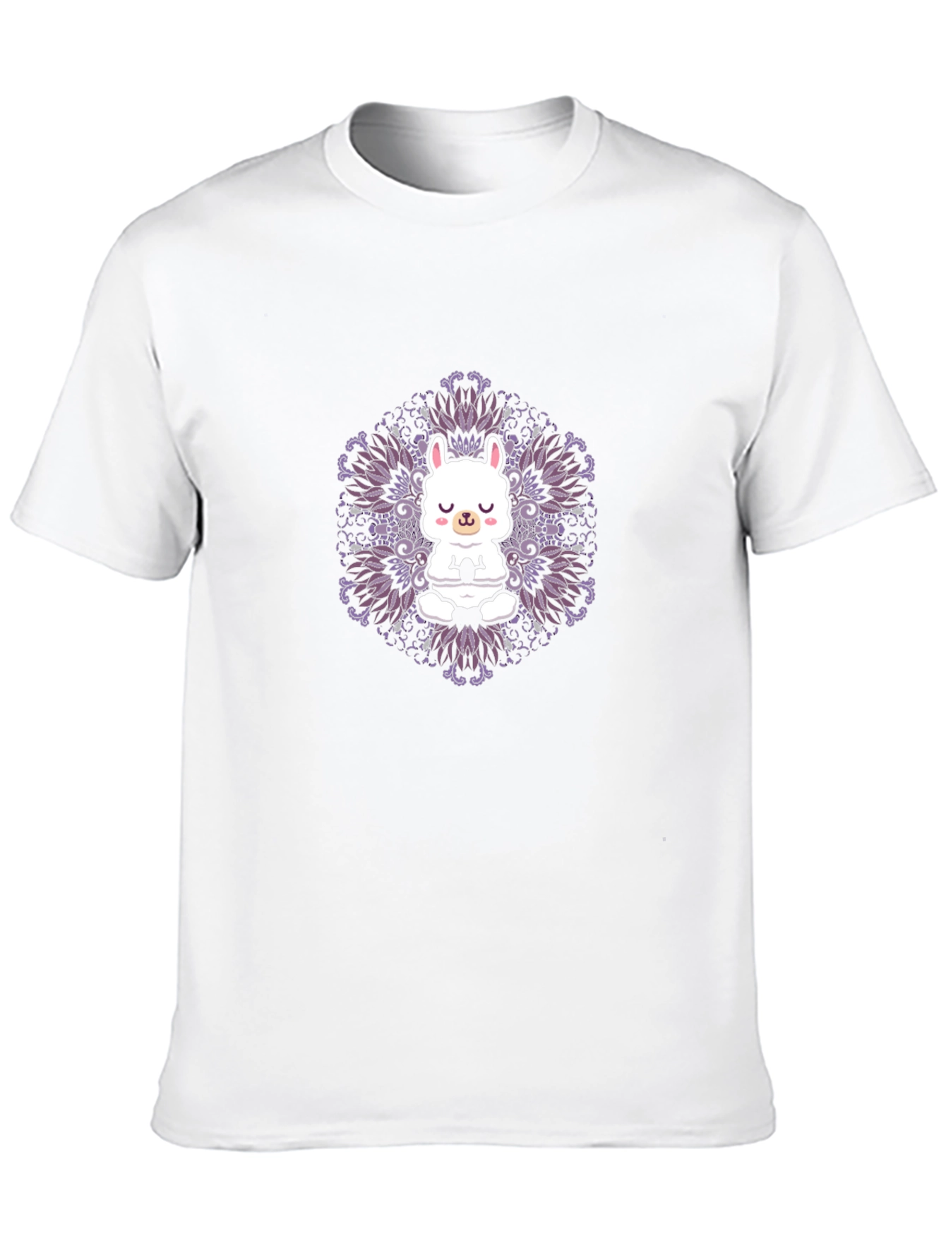 Llama Mandala Graphic Tee - Meditating Animal Shirt