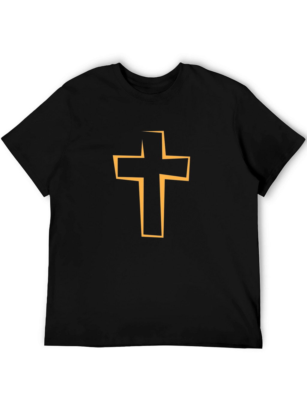 Religious Cross Graphic Tee - Black