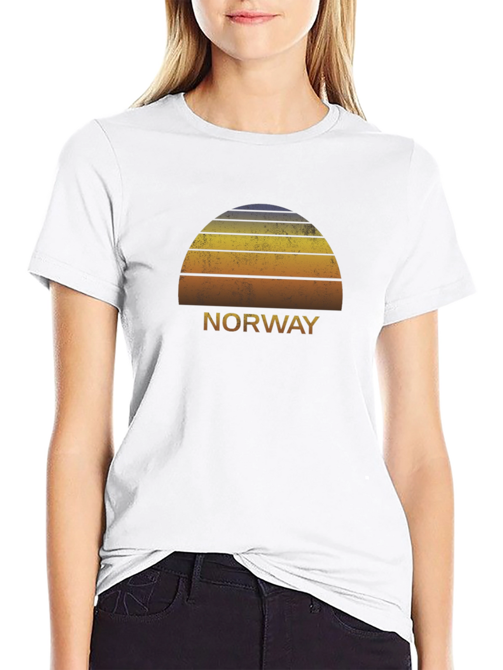 Norway Sunset T-Shirt - Retro Style Tee