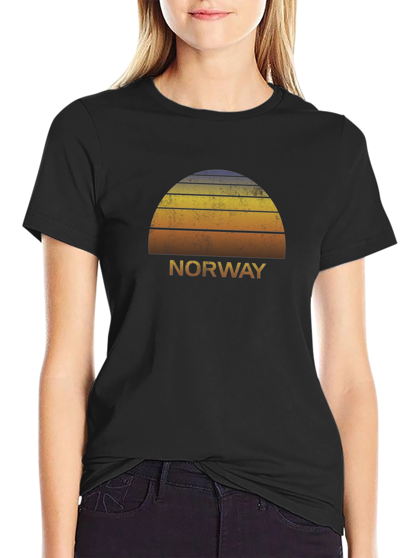 Norway Sunset T-Shirt - Retro Style Tee