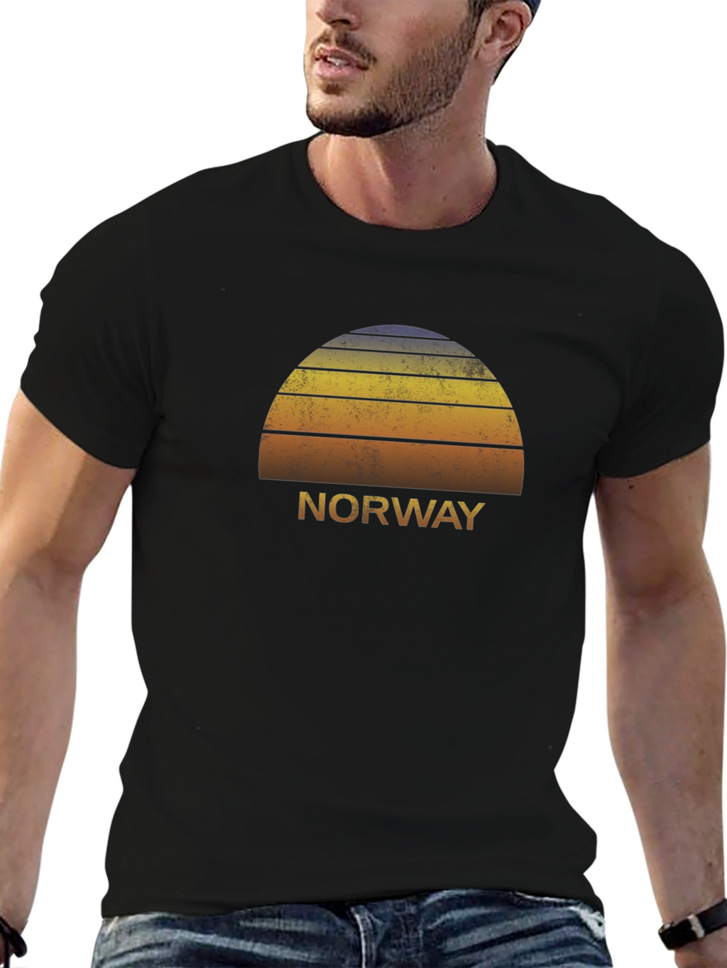 Norway Sunset T-Shirt - Retro Style Tee