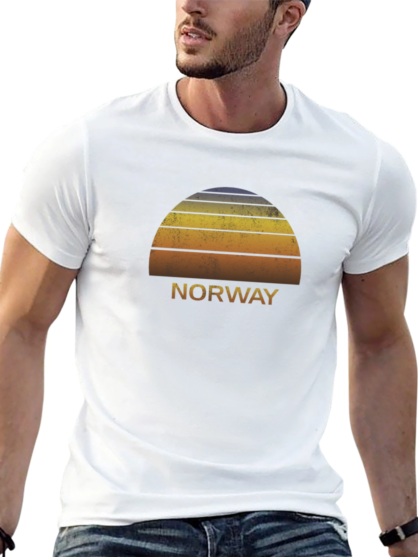 Norway Sunset T-Shirt - Retro Style Tee