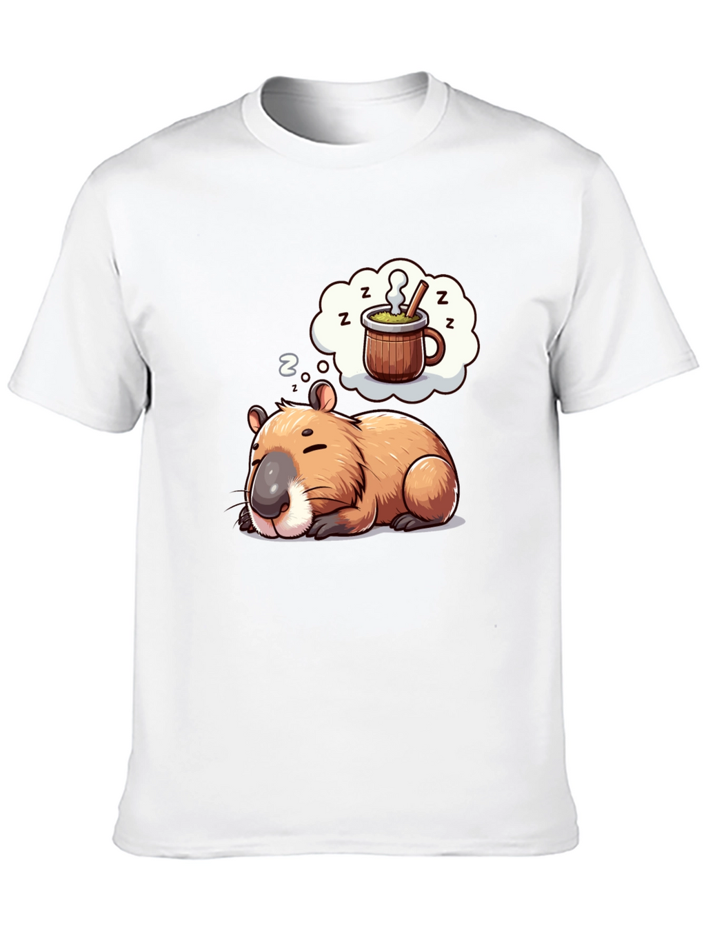 Capybara Dreamer T-Shirt - Sleepy Animal Tee
