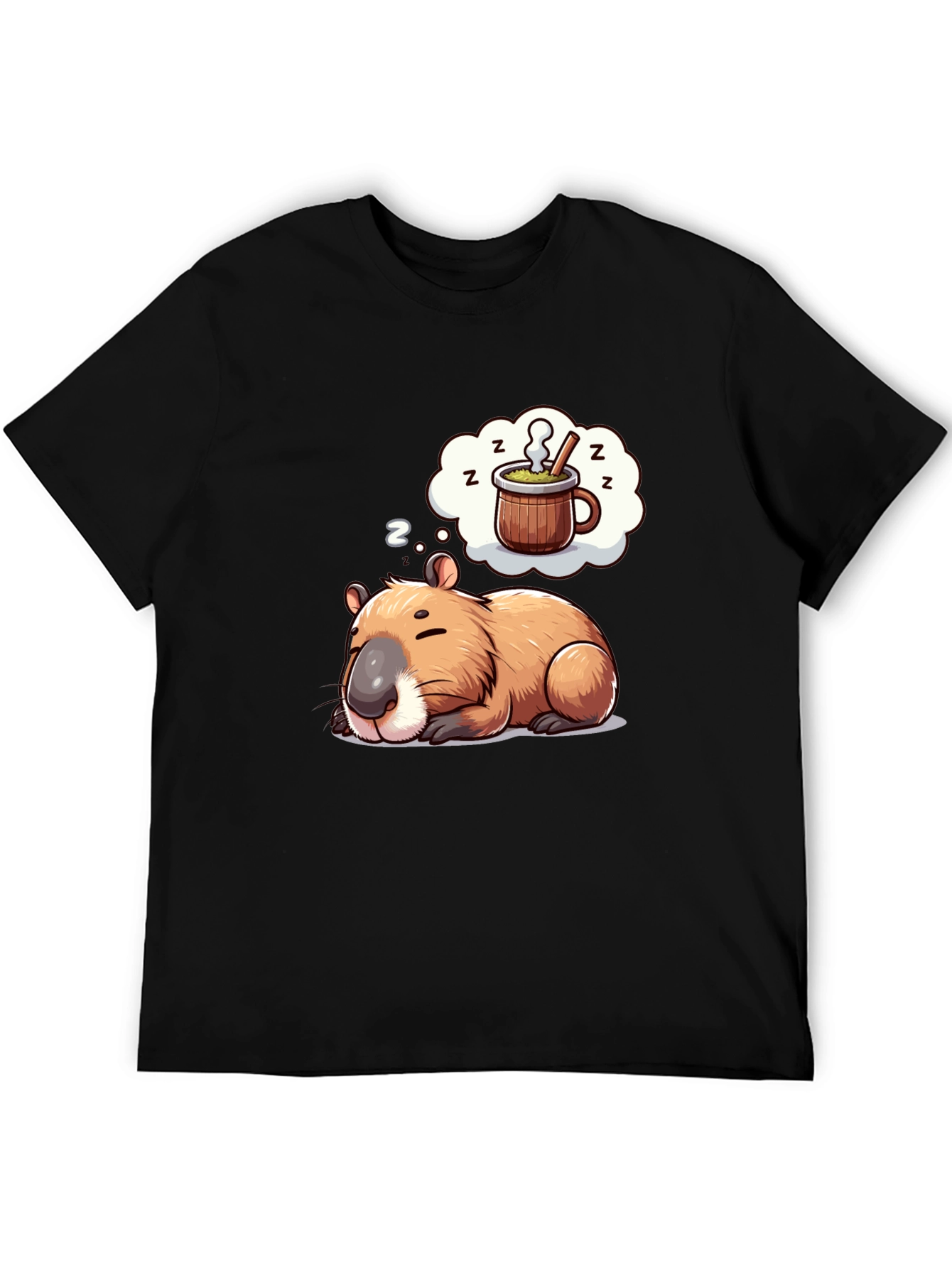 Capybara Dreamer T-Shirt - Sleepy Animal Tee