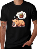 Capybara Dreamer T-Shirt - Sleepy Animal Tee
