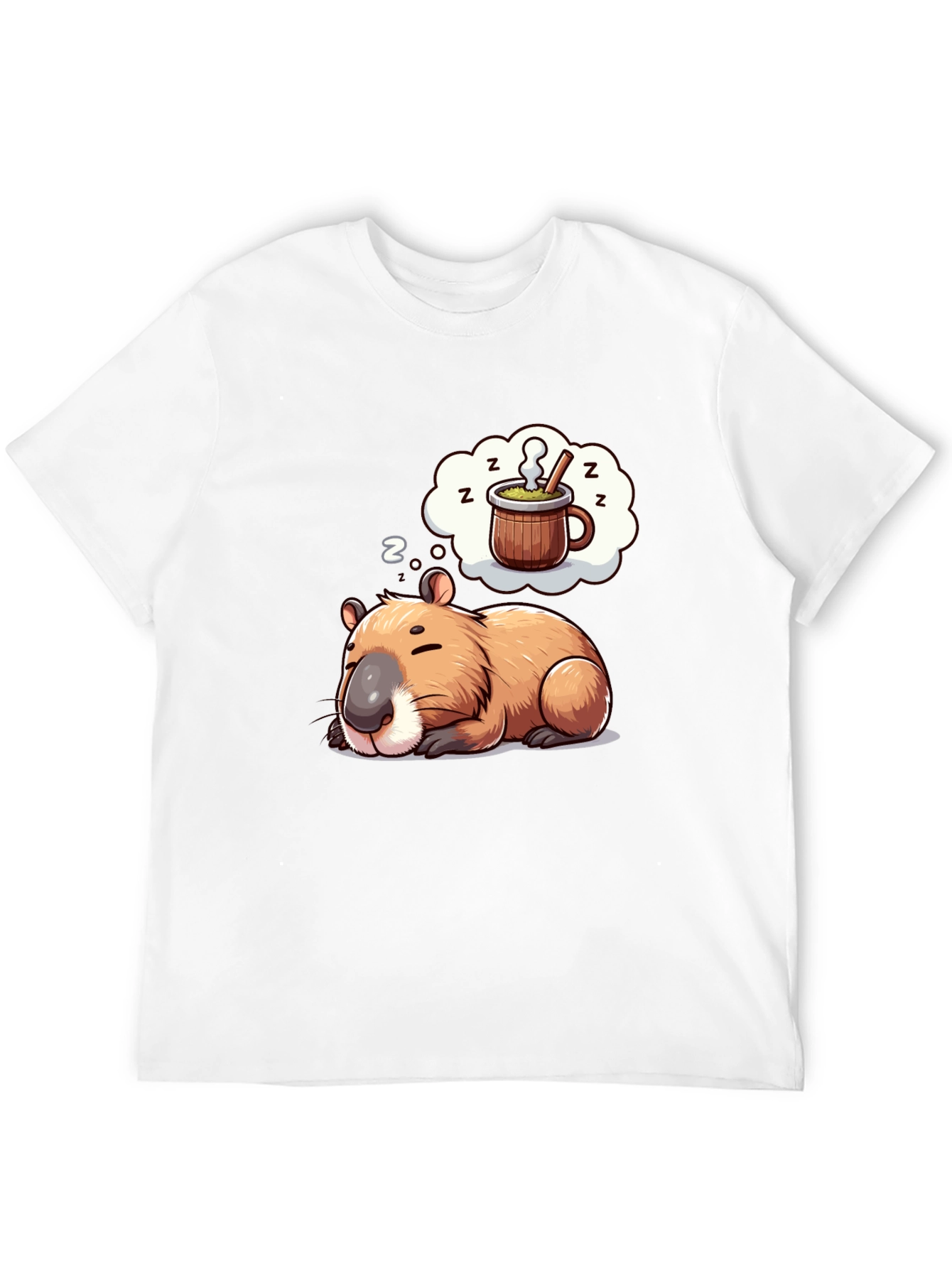 Capybara Dreamer T-Shirt - Sleepy Animal Tee