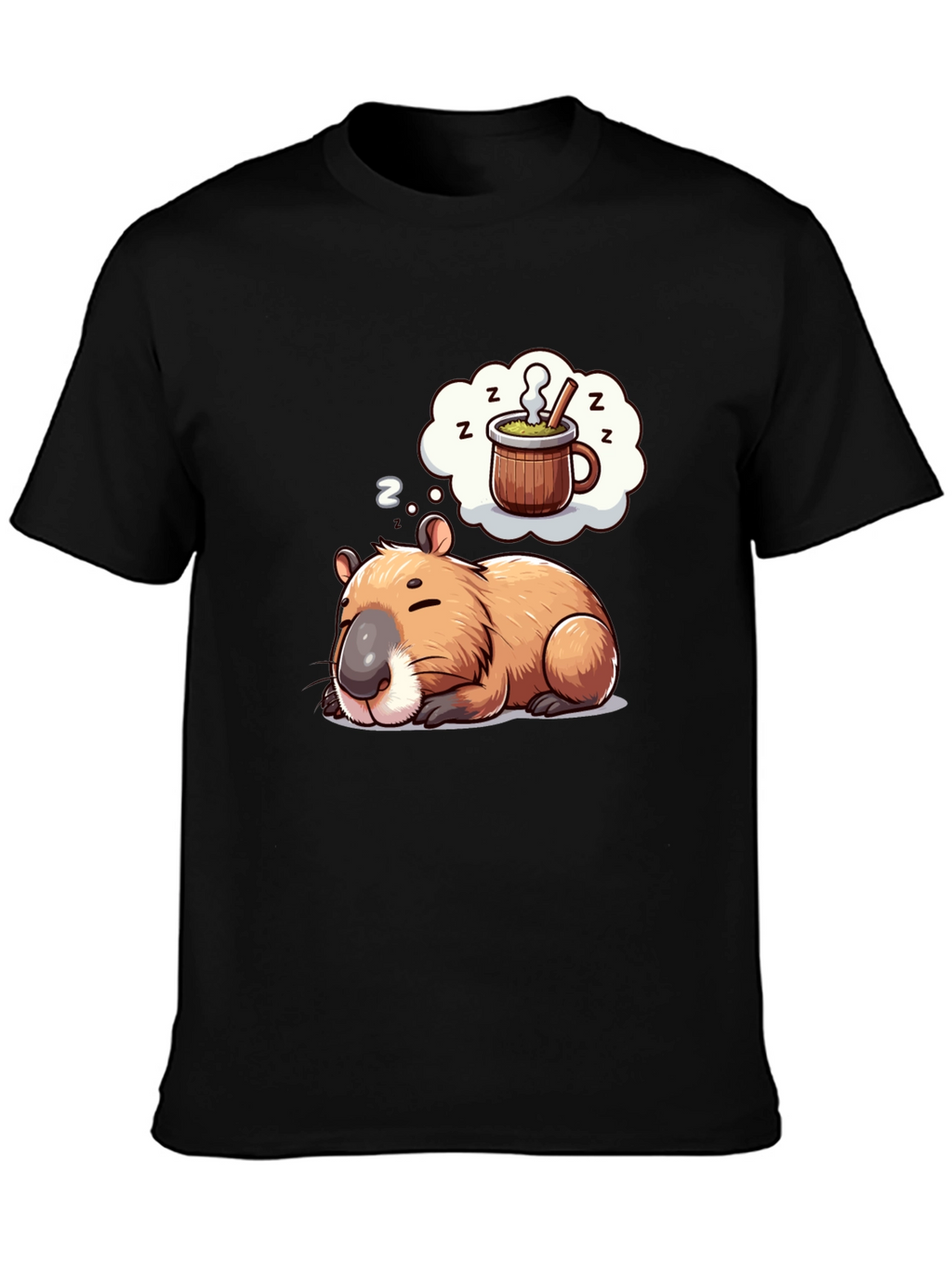 Capybara Dreamer T-Shirt - Sleepy Animal Tee