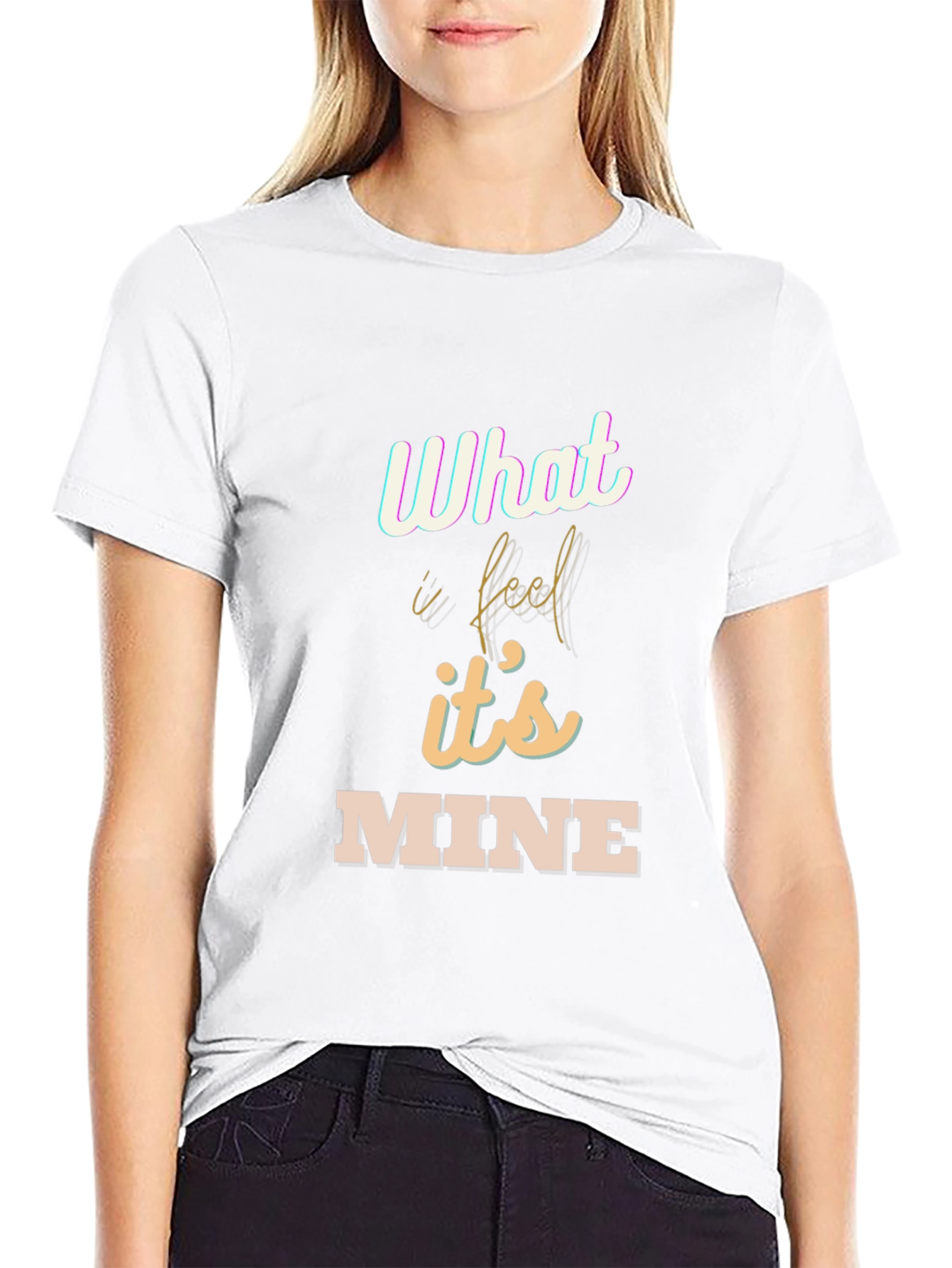 What I Feel Is Mine Black Graphic Tee