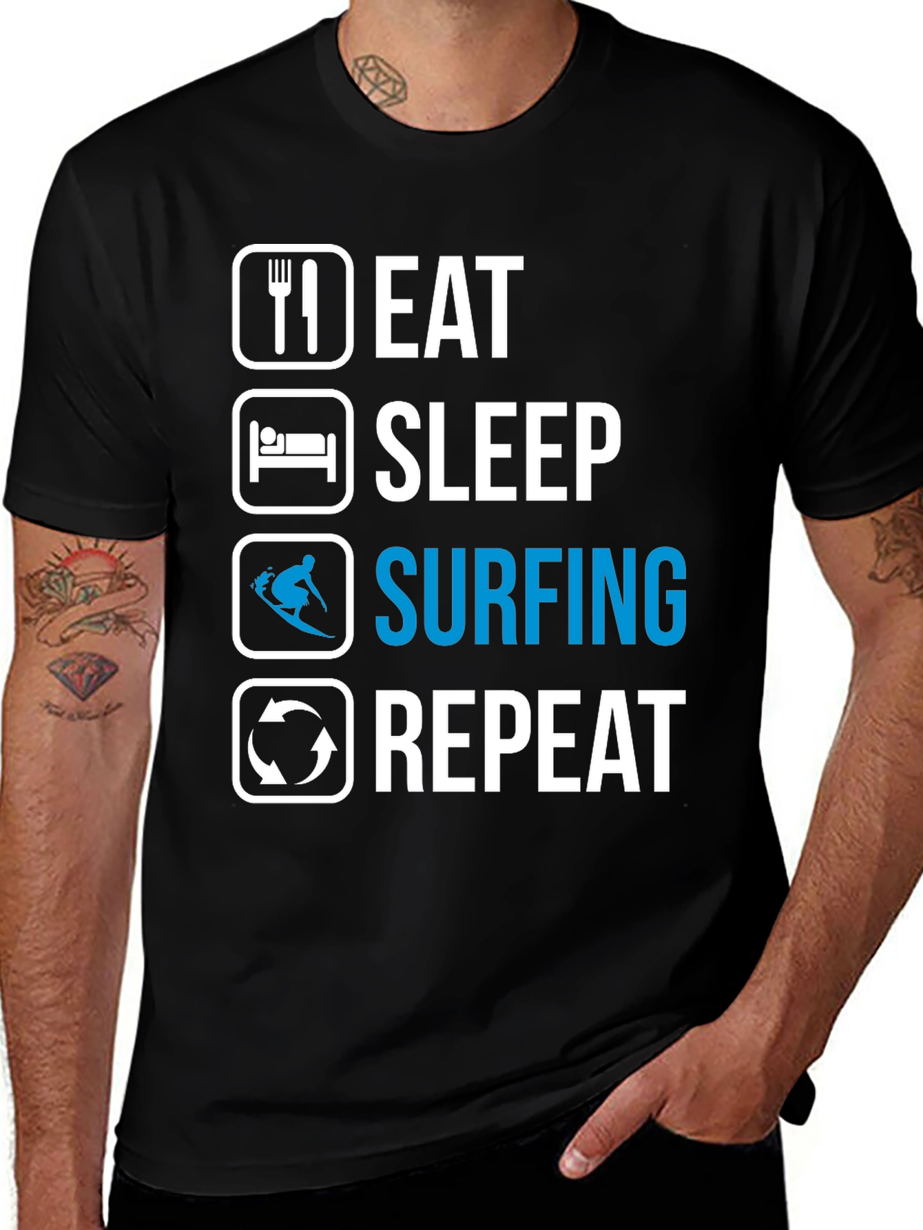 Eat Sleep Surfing Repeat T-Shirt