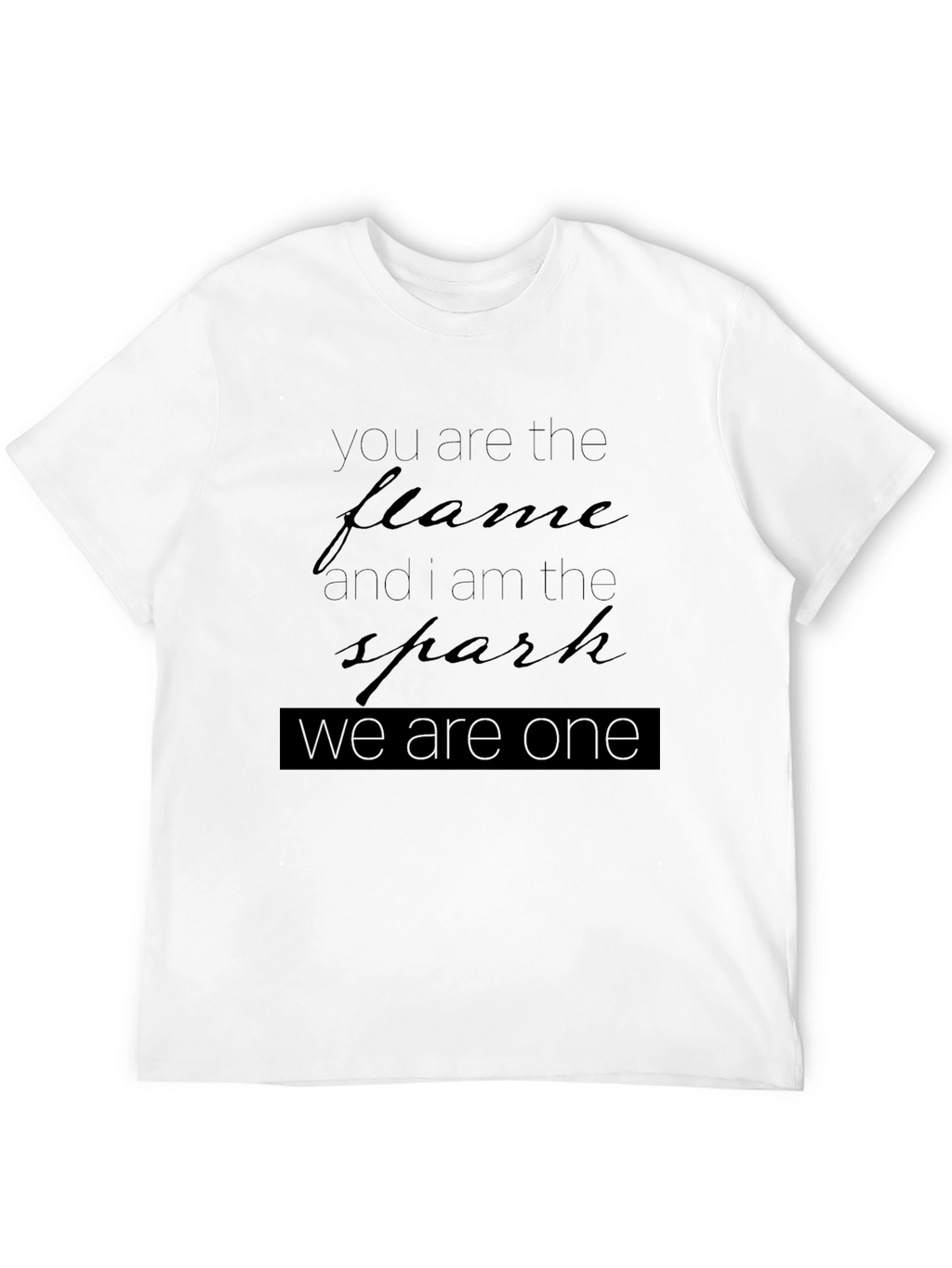 Flame & Spark Graphic Black Tee