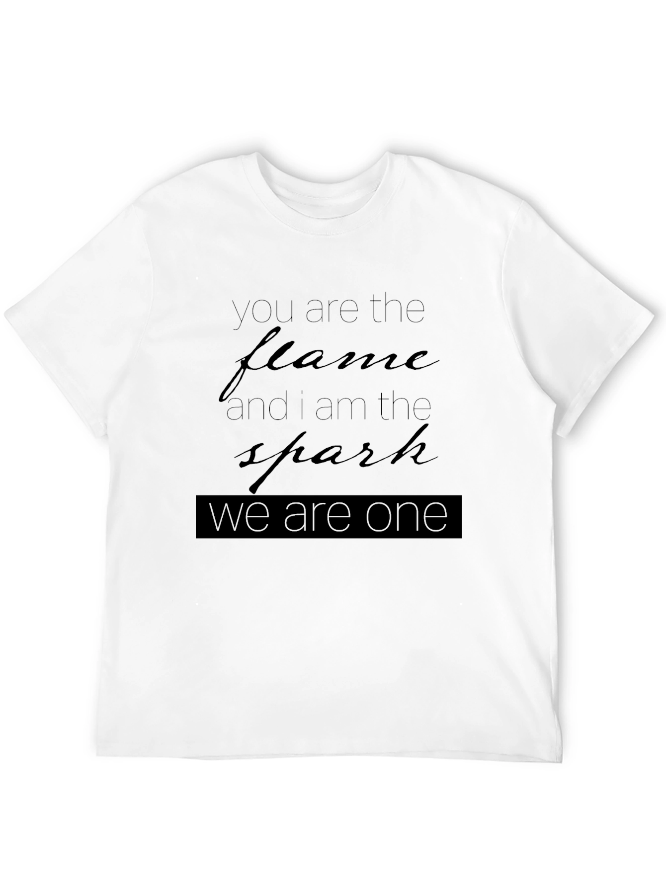 Flame & Spark Graphic Black Tee