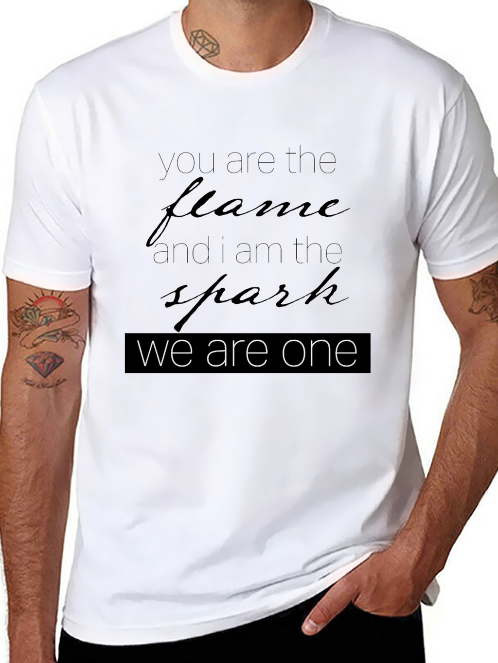 Flame & Spark Graphic Black Tee