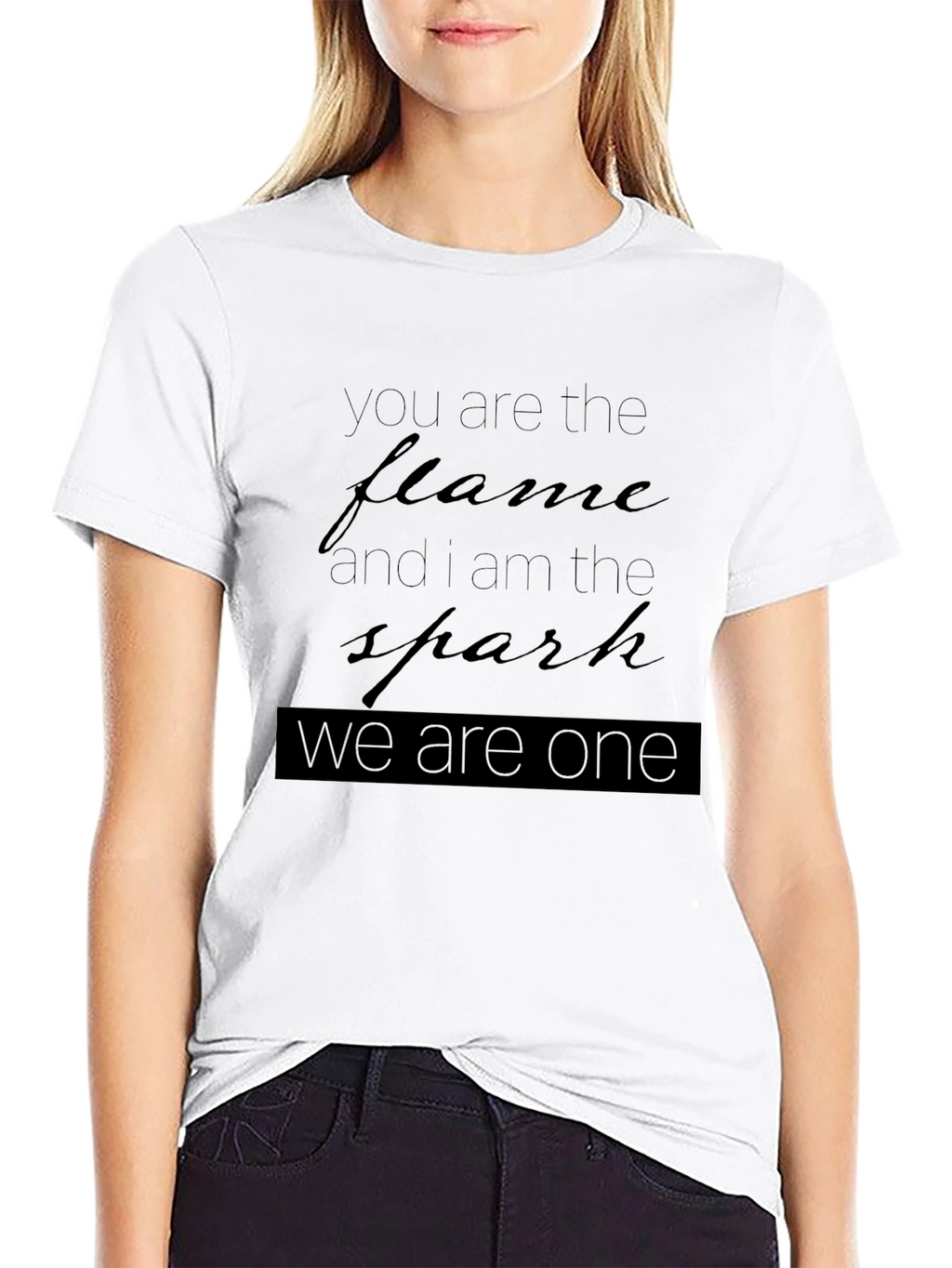 Flame & Spark Graphic Black Tee